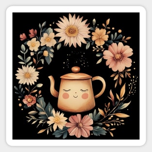 Vintage Coffee Pot Art – Rustic Kitchen Illustration Sticker